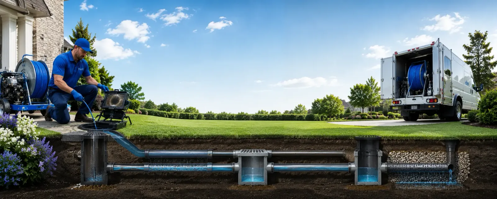 Outdoor drain cleaning information for Maple, TX